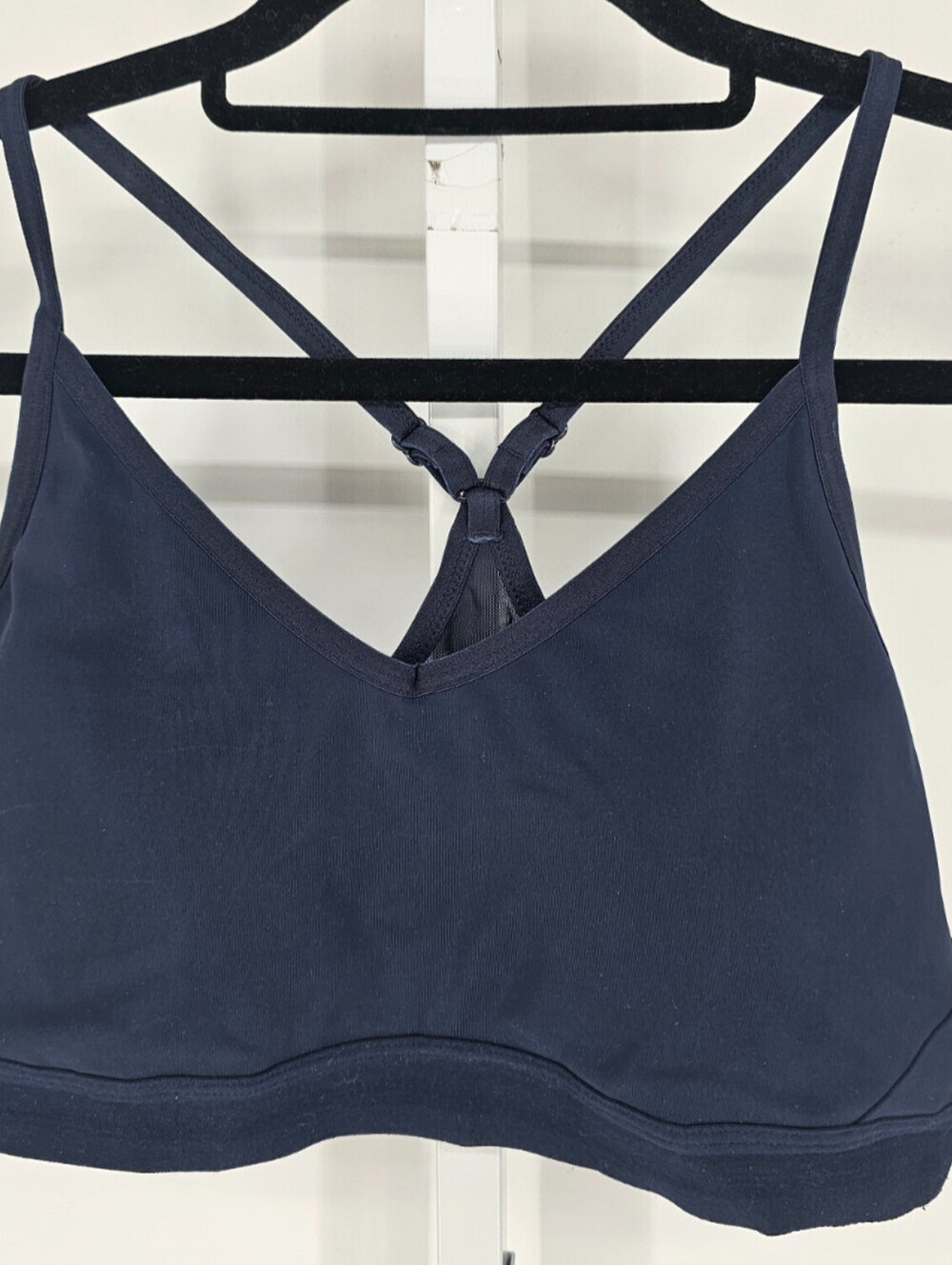 Athletic Works Womens Sz L (12-14) Racerback Sports Bra Navy Blue
